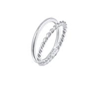 Elli - Twisted Basic Set di 2 in Argento Sterling 925 Anelli 1 pieces female