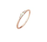 Elli - Vintage con Cristalli di Zirconia e Opale in Argento Sterling 925 Placcato Oro Anelli 1 pieces female