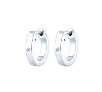 Elli Women's 925 Sterling Silver Round Diamond Hoop Earrings