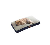 Ellie-Bo 42 Pollici Gabbia per Cani o Cassa Extra Large 100 cm x 66 CMS del Cane Blu Velluto a Coste Fianchi e Grigio Faux Fur Topping