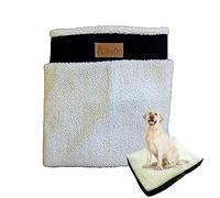 Ellie-Bo Copertura per letto per cani da interno per materasso morbido e lavabile, in finta pelle scamosciata e pelle di pecora, taglia XL, 100 x 66 x 10 cm, adatta per letto per cani da 106 cm, in