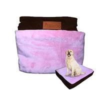 Ellie-Bo Coprilettino per cani in velluto a coste di ricambio, 152 x 100 x 10 cm, colore: Marrone e Rosa