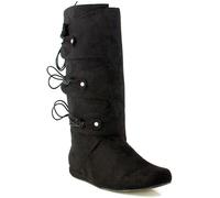 Ellie Nero Rinascimento Mocassino Peter Pan Costume Halloween Stivali 111-THOMAS