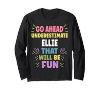 Ellie Personalized Women's Gift Custom Ellie Maglia a Manica