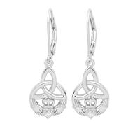Ellie Rose London G51250 - Orecchini pendenti celtici Cladgh, in argento rodiato, colore: Argento