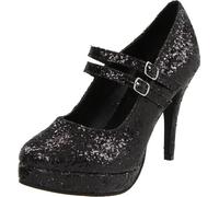 Ellie Shoes Womens 421-Jane-G Closed Toe Classic Pumps, Black Glitter, Size 7.0
