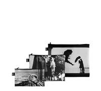 Elliott ERWITT Eiffel Tower, Dog Jumping and California Kiss Zip Pockets, Nero , s, Beauty case