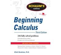 Elliott Mendels Schaum's Outline of Beginning Calculus, Third Editi (Tascabile)