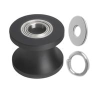 Elliptical Trainer Roller - Black Durable Rubber, Smooth Quiet Replacement Parts, Heavy Duty Fitness Equipment Component, Maintenance Gear System | Solution For Home Gym Commercial Room Exercises
