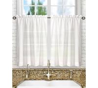 Ellis Curtain Stacey Balloon Valance, White, 56 x 24 Tiers
