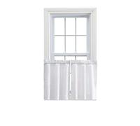 Ellis Curtain Stacey Livelli, Cotone e Poliestere, Bianco, W 56" x L 30" (2 Panels)