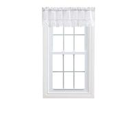 Ellis Curtain Stacey Mantovana con Volant, Poliestere, Bianco, 54" x 13"