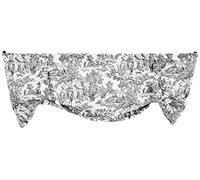 Ellis Curtain Victoria Park Toile Tie-Up - Tenda per Finestra, Colore: Nero