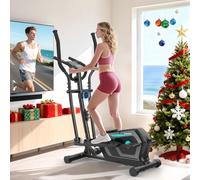 Ellittica, Macchina Ellittiche Magnetica con 16 Livelli di Resistenza,display LCD,Portaborraccia, Pedali antiscivolo, Capacità di Peso fino a 130KG,Cyclette Ellittica da Casa