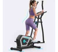Ellittiche Da Casa, 3-in-1 Ellittica Ultra Silenziosa con 16 Livelli di Resistenza,volano da 6 kg, Monitor LCD, Pedale Antiscivolo, Portabottiglie, Cyclette Ellittica Fino a 287 LBS