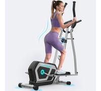 Ellittiche Da Casa, 3-in-1 Ellittica Ultra Silenziosa con 16 Livelli di Resistenza,volano da 6 kg, Monitor LCD, Pedale Antiscivolo, Portabottiglie, Cyclette Ellittica Fino a 287 LBS