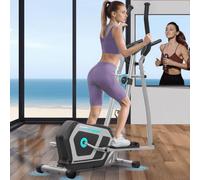 Ellittiche Da Casa con App, 3-in-1 Ellittica Ultra Silenziosa con 16 Livelli di Resistenza,volano da 6 kg, Monitor LCD, Pedale Antiscivolo, Portabottiglie, Cyclette Ellittica Fino a 287 LBS