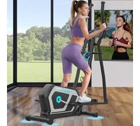 Ellittiche Da Casa con App, 3-in-1 Ellittica Ultra Silenziosa con 16 Livelli di Resistenza,volano da 6 kg, Monitor LCD, Pedale Antiscivolo, Portabottiglie, Cyclette Ellittica Fino a 287 LBS