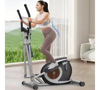 Ellittiche Da Casa, Macchina Ellittica Magnetica con APP Bluetooth Intelligente, 16 Livelli di Resistenza, Monitor LCD, Portabottiglie, Stepper Ellittico Per l'esercizio di Fitness Domestico