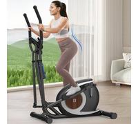 Ellittiche Da Casa, Macchina Ellittica Magnetica con APP Bluetooth Intelligente, 16 Livelli di Resistenza, Monitor LCD, Portabottiglie, Stepper Ellittico Per l'esercizio di Fitness Domestico