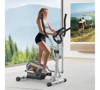 Ellittiche, Macchina Ellittica Magnetica con 16 livelli di resistenza,App Bluetooth,display LCD, portaborraccia, pedali antiscivolo, capacità di peso fino a 130KG,Cyclette Ellittica da Casa