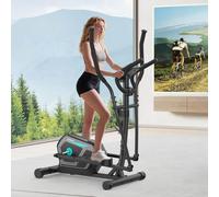 Ellittiche, Macchina Ellittica Magnetica con 16 livelli di Resistenza,App Bluetooth,display LCD, Portaborraccia, Pedali antiscivolo, Capacità di peso fino a 130KG,Cyclette Ellittica da Casa