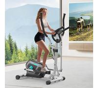 Ellittiche, Macchina Ellittica Magnetica con 16 livelli di resistenza,App Bluetooth,display LCD, portaborraccia, pedali antiscivolo, capacità di peso fino a 130KG,Cyclette Ellittica da Casa