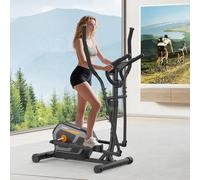 Ellittiche, Macchina Ellittica Magnetica con 16 livelli di Resistenza,display LCD,Portaborraccia, Pedali antiscivolo, Capacità di peso fino a 130KG,Cyclette Ellittica da Casa