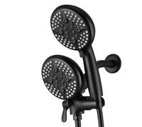 ELLO&ALLO Regenduschkopf mit Handbrause, Regenduschkopf-Kombination mit 60-Zoll-Schlauch, verstellbares Doppelduschkopf-Set mit 3-Wege-Umsteller, Matt