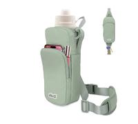 Ello Borsa a tracolla per bottiglie d'acqua | Può contenere bottiglie fino a 1,18 litri | Portabottiglie a mani libere con tasche con cerniera, tracolla regolabile e porta coulisse | Lavabile in