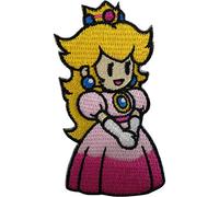 ELLU Principessa Peach Patch Ferro Cucire su Distintivo Super Mario Brothers Video Game