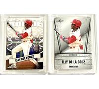 Elly De La Cruz 2023 Leaf Rookie Card Mint Prized #01 & Silver #RS-01 Lot