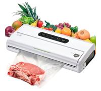 ELMA V Start, macchina sottovuoto per alimenti | dimensioni compatte, confezionatrice automatica con barra di tenuta da 30 cm, bianco, 34 x 15 x 7 cm, 175 W, con sacchetti sottovuoto