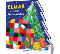 Elmar: Elmar feiert Weihnachten: Auffällig gestaltetes Pappbilderbuch