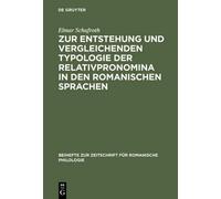 Elmar Schafroth Zur Entstehung Und Vergleichenden Typologie D (Copertina rigida)