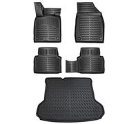 ELMASLINE 3D Tappetini Gomma e Vasca Baule per Audi Q4 E-TRON dal 2021 (pianale di carico standard) | Non compatibile con pianale di carico variabile | Tappetini Auto | Vasca per il bagagliaio