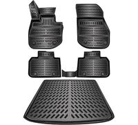 ELMASLINE 3D Tappetini Gomma e Vasca Baule per BMW IX1 2022-2026 (U11 BEV) | COMPATIBILE SOLO CON LA VERSIONE ELETTRICA! | Tappetini Auto | Vasca per il bagagliaio | Accessori auto