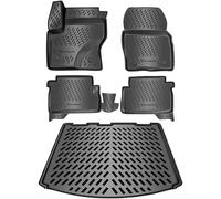 ELMASLINE 3D Tappetini Gomma e Vasca Baule per Ford KUGA 2 (II) 2012-2019 | Tappetini Auto | Vasca per il bagagliaio | Accessori auto
