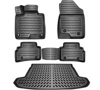 ELMASLINE 3D Tappetini Gomma e Vasca Baule per Hyundai Tucson 2021-2026 | Non compatibile con ibridi plug-in! | Modelli senza subwoofer | Tappetini Auto | Vasca per il bagagliaio | Accessori auto