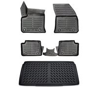 ELMASLINE 3D Tappetini Gomma e Vasca Baule per OPEL Corsa-E (elettrica) del 2019 | design | Tappetini Auto | Vasca per il bagagliaio | Accessori auto