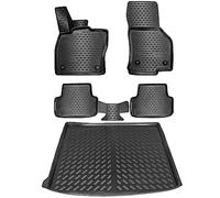 ELMASLINE 3D Tappetini Gomma e Vasca Baule per VW Passat B8 Variant dal 2014 in poi | Tappetini Auto | Vasca per il bagagliaio | Accessori auto