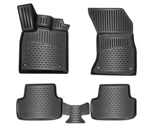 ELMASLINE 3D Tappetini IN Gomma Set per BMW 3er E46 1998-2007 Design 5cm Bordo
