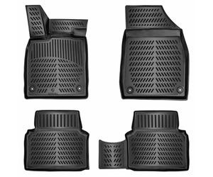 ELMASLINE 3D Tappetini IN Gomma Set per Dacia Duster 4x4 Da 2018 Design Bordo
