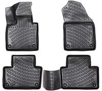 Elmasline Design 3D - Set di tappetini in gomma per Volvo XC-90 (II) dal 2015, bordo extra alto 5 cm