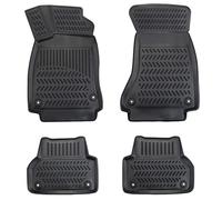 Elmasline Design - Set di tappetini in gomma 3D per Audi A4 (B8) anno di costruzione 2007-2015, bordo extra alto di 5 cm