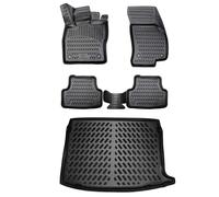 ELMASLINE Set 3D Tappetini In Gomma + Vasca Bagagliaio Per VW TAIGO 2021 Nero
