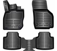 ELMASLINE Set 4 Tappetini In Gomma 3D Per VW T-Roc 2025-2026 2ª Gen Nero