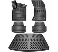 ELMASLINE Set di tappetini in gomma 3D e vasca per bagagliaio per Audi A4 (B9) Kombi (Avant) 2015-2025 | Accessori