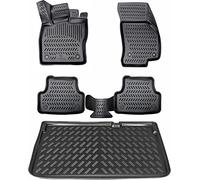 ELMASLINE Set di tappetini in gomma 3D e vasca per bagagliaio per BMW Serie 2 Active Tourer dal 2022 (U06), accessori per bagagliaio