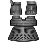 ELMASLINE Set di tappetini in gomma 3D e vasca per bagagliaio per KIA NIRO EV (SG2) 2022 - 2025 | seconda generazione (piano di carico superiore), accessori tappetini per bagagliaio, adatto solo